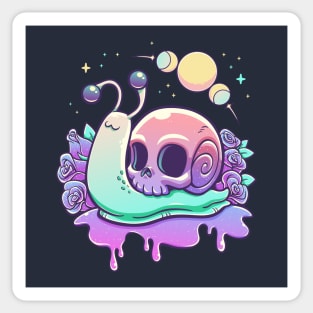 Gothic Pastel Snail Skull Sticker